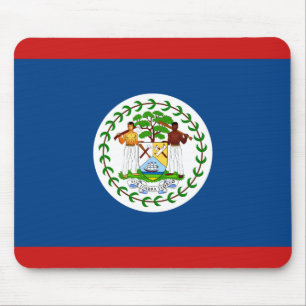 Belize Flagga Mousepad Musmatta