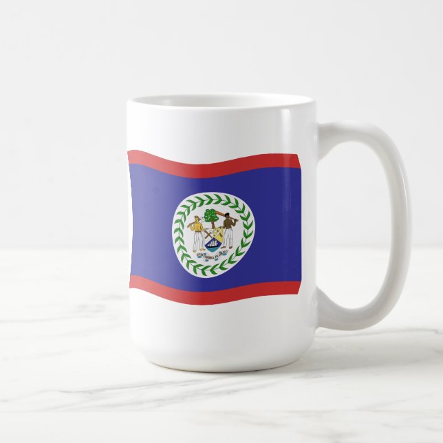 Belize Flagga Mugg (Höger)