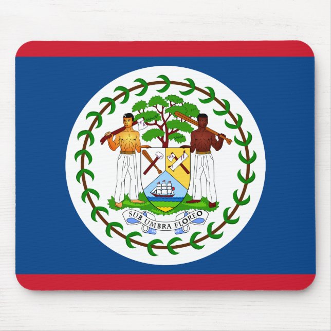 Belize Flagga Musmatta (Framsidan)