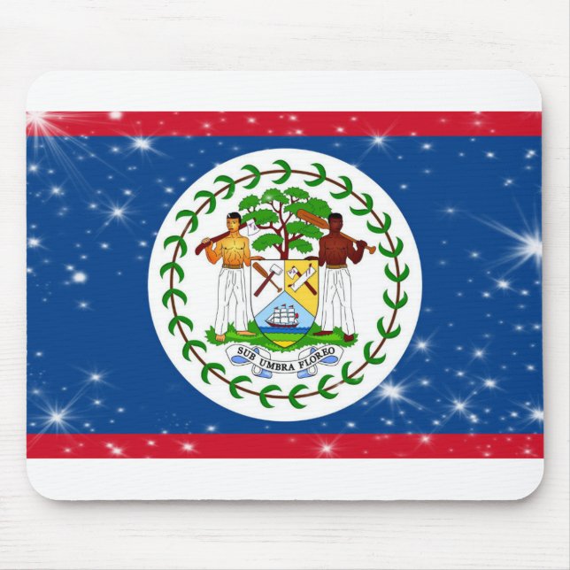 Belize flagga musmatta (Framsidan)