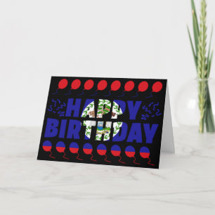 Belize Flagga Patriotic Birthday Kort