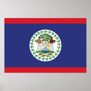Belize Flagga Poster