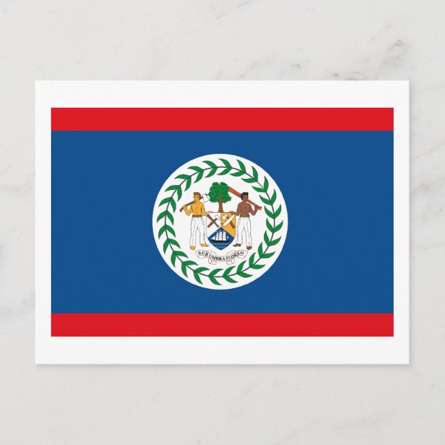 Belize Flagga Postkort Vykort (Framsida)