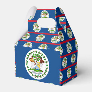 Belize flagga presentaskar
