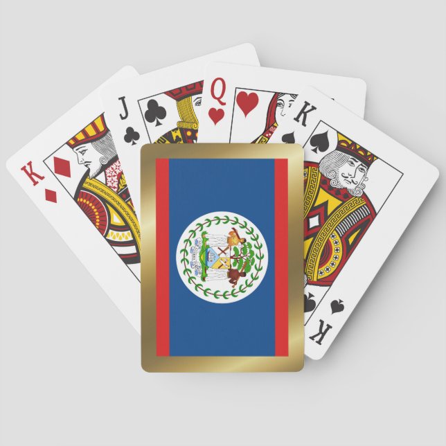 Belize Flagga Spelkort (Baksidan)