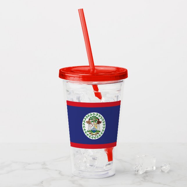 Belize Flagga Take Away Mugg (Framsida Ice)