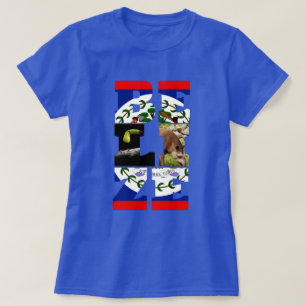 Belize Flagga, Tapir och Toucan Bird T-Shirt