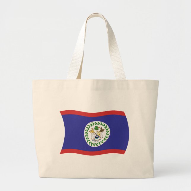 Belize Flagga Tote Bag Jumbo Tygkasse (Framsidan)