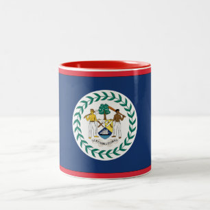 Belize Flagga Två-Tonad Mugg