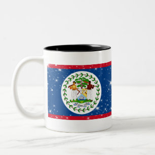 Belize Flagga Två-Tonad Mugg