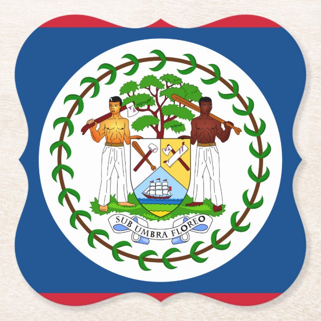 Belize Flagga Underlägg Papper (Framsida)