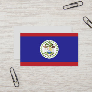 Belize flagga visitkort