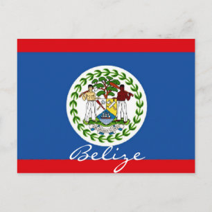 Belize flagga vykort