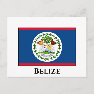 Belize Flagga Vykort