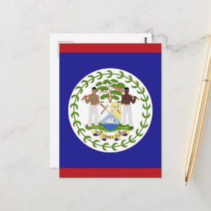 Belize flagga vykort