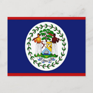 Belize - Flagga - Vykort