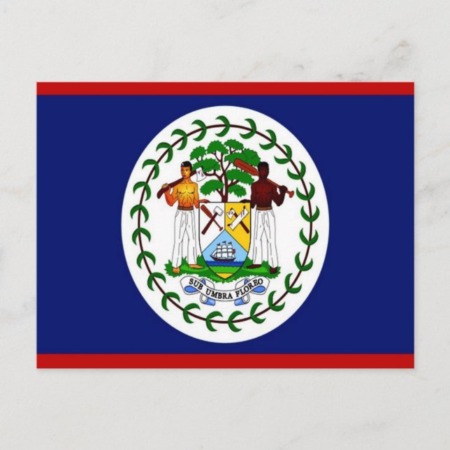 Belize - Flagga - Vykort (Framsida)