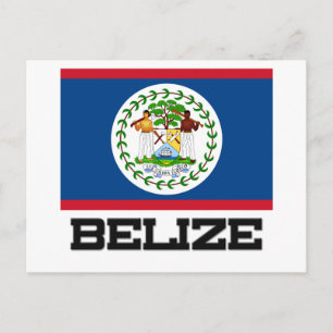 Belize Flagga Vykort