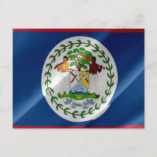 Belize - Flagga Wave - Vykort