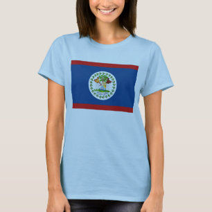 Belize Flagga x Karta T-Shirt