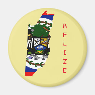 Belize flaggakarta magnet