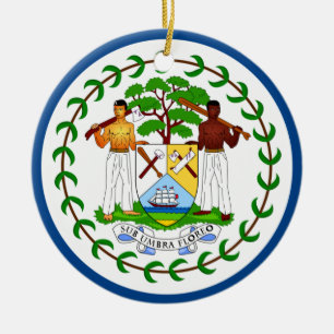 Belize flaggaprydnad julgransprydnad keramik