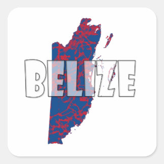 Belize Fyrkantigt Klistermärke