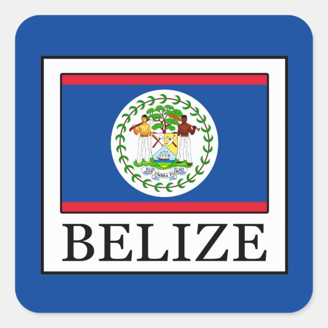 Belize Fyrkantigt Klistermärke (Framsida)