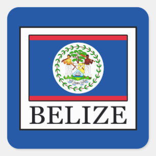 Belize Fyrkantigt Klistermärke