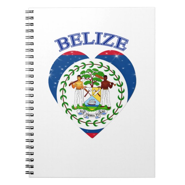 Belize Heart Anteckningsbok (Framsidan)