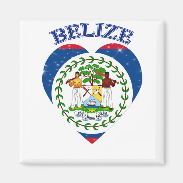Belize Heart Magnet (Framsidan)