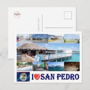 Belize - I Kärlek San Pedro - Vykort