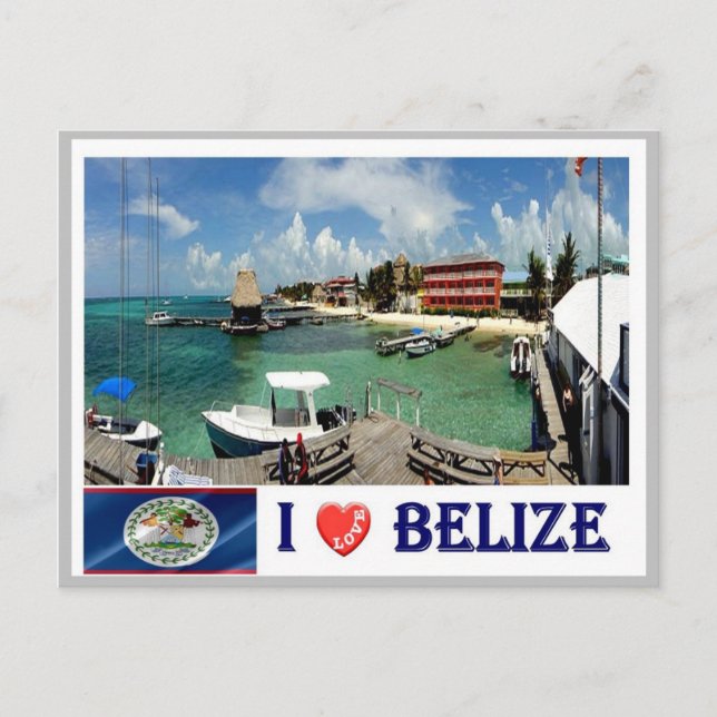 Belize - I Kärlek - Vykort (Framsida)