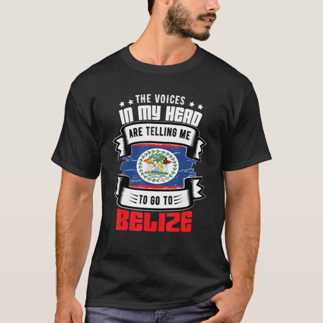 Belize i mitt huvud t shirt (Framsida)
