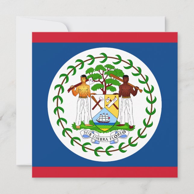 Belize-inbjudan till Flagga Inbjudningar (Framsida)