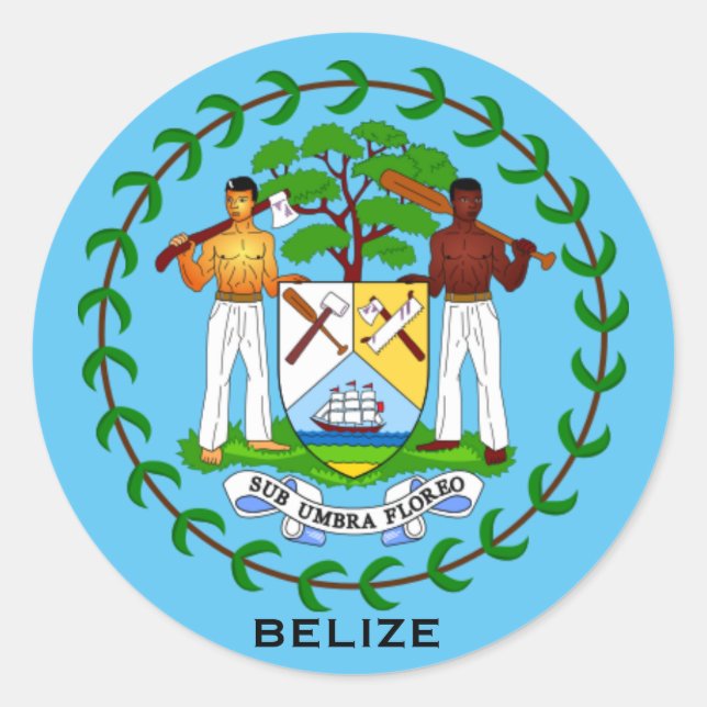 Belize Jackar om Arm Sticker Runt Klistermärke (Framsida)
