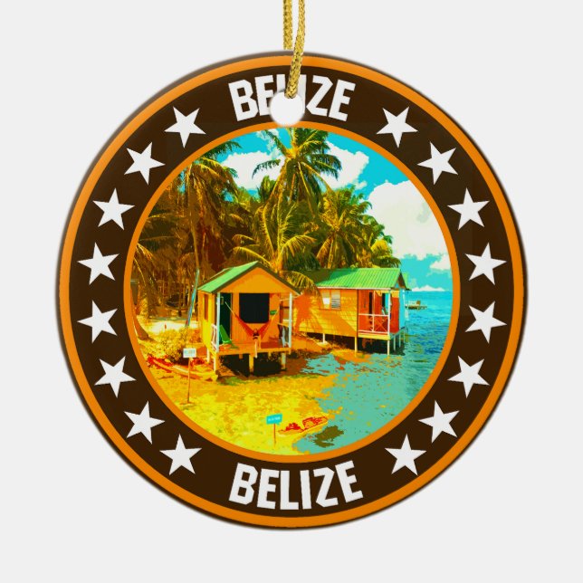 Belize Julgransprydnad Keramik (Framsidan)