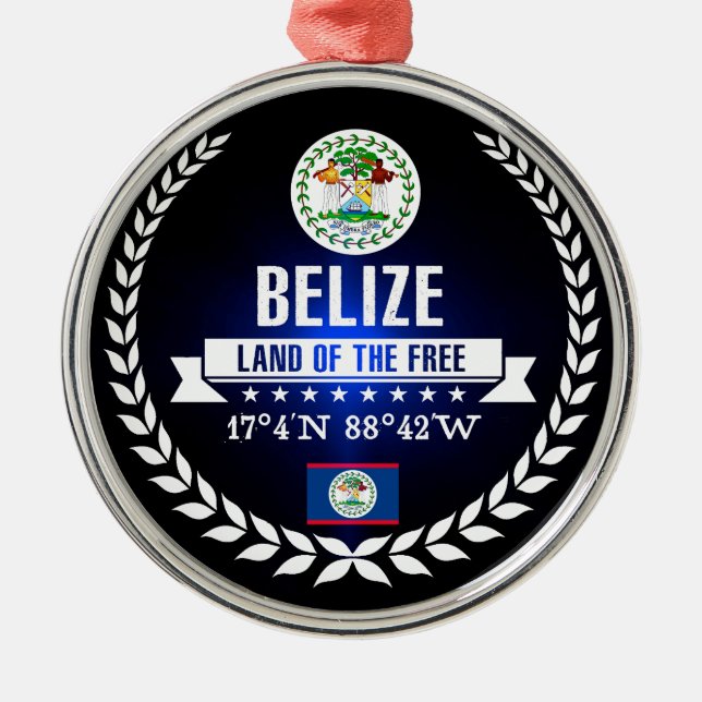 Belize Julgransprydnad Metall (Framsidan)