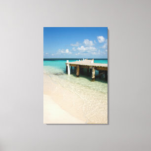 Belize, Karibiska havet, Goff Caye. En liten ö Canvastryck