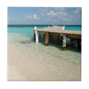 Belize, Karibiska havet, Goff Caye. En liten ö Kakelplatta