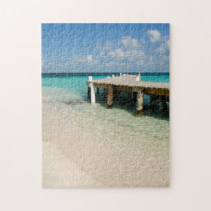 Belize, Karibiska havet, Goff Caye. En liten ö Pussel