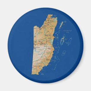 Belize kartamagnet magnet