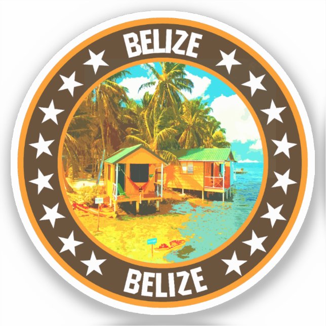 Belize Klistermärken (Framsida)