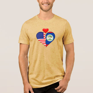 Belize Latinamerikanska hjärtan USA-flaggor T Shirt