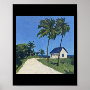 Belize Ligcape Post-impressionist Painting Stil Poster