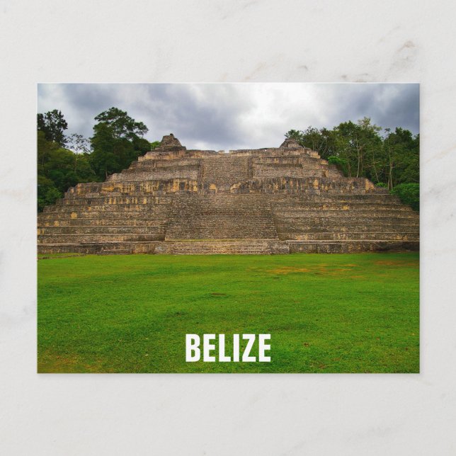 Belize Mayan Ruins Caracol Travel Photo Vykort (Framsida)