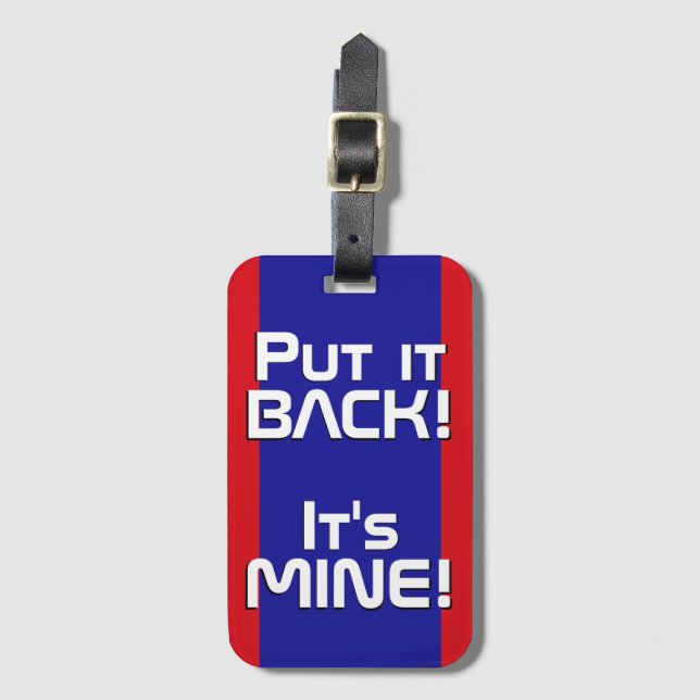 Belize National Flagga Funny Patriotic Bagagebricka (Framsida vertikal)