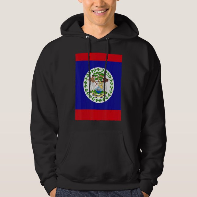Belize National Flagga Hoodie (Framsida)