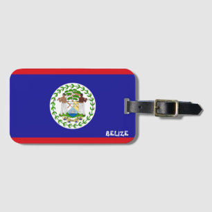 Belize National Flagga Patriotic Bagagebricka