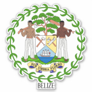 Belize National Jacka of Arm Patriotic Klistermärken